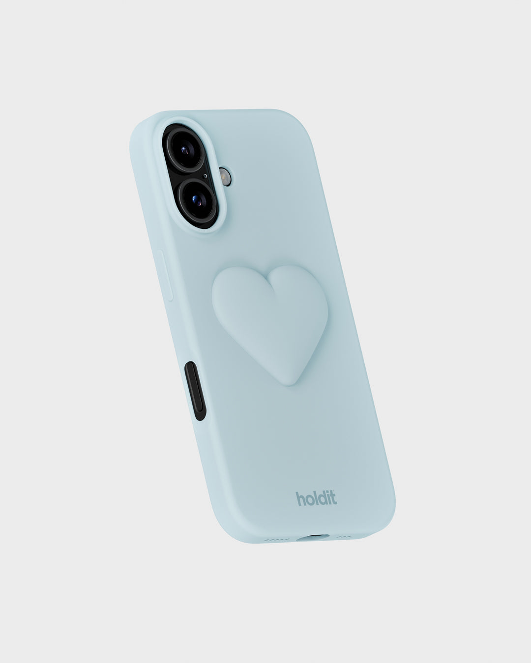 Silicone Heart sticker - Mineral Blue